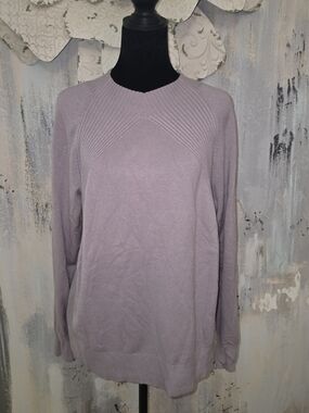 Milano Women's Lavender Crewneck Ultra Soft Sweater Size XL